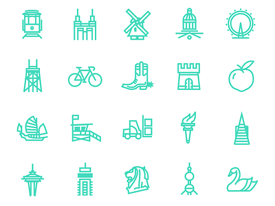 Website Icons for Flexport.com app branding branding design code design flat icon icons minimal ui ux vector web