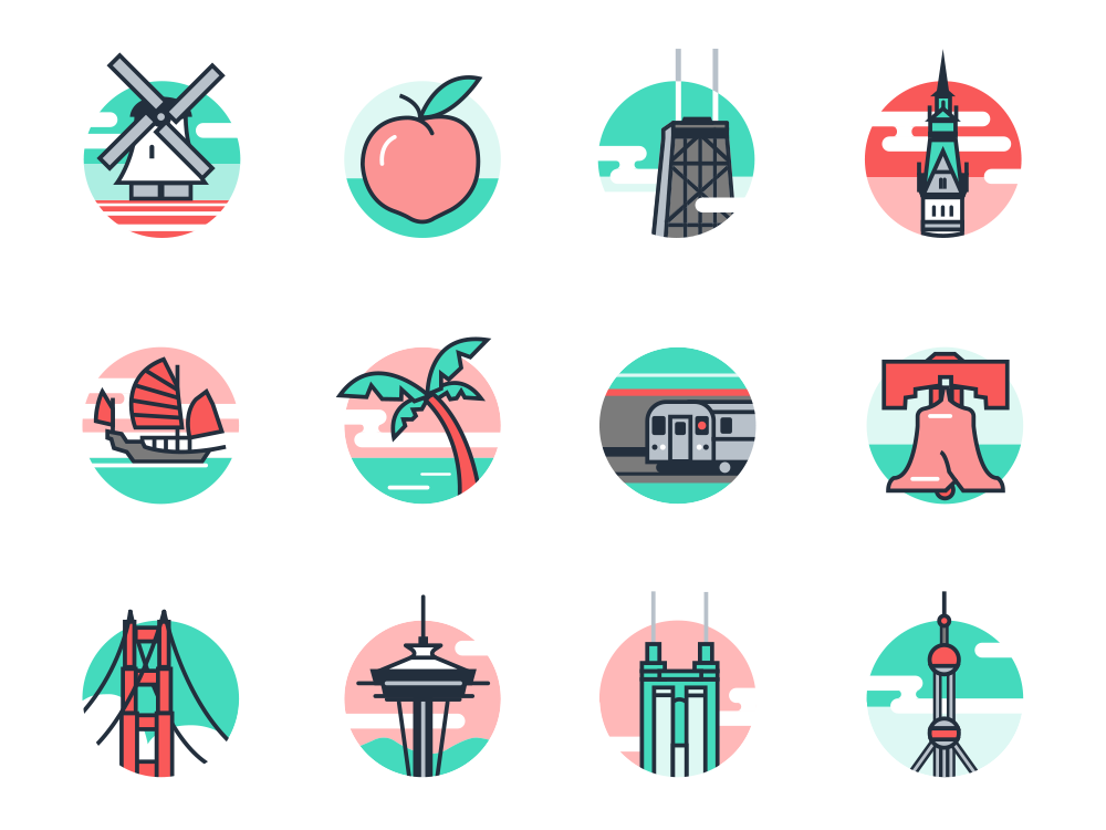 Location Icons For Flexport by Yanni Davros on Dribbble