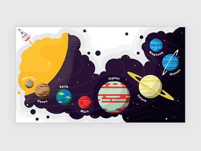 Far Out cosmos design graphic illustration illustrator planets solar system space spaceship universe vector