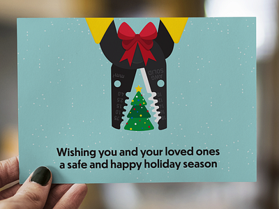 Post Card branding christmas christmas card christmas tree design electrician holiday holiday card illustration illustrator post card