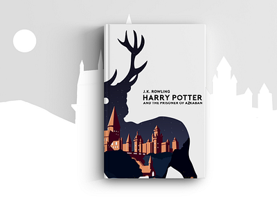 Re-Imagined | Harry Potter and The Prisoner of Azkaban book cover book cover design branding design harry potter illustration stag