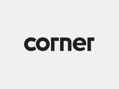 Corner Logo clever corner identity logo mark minimalist simple type typography