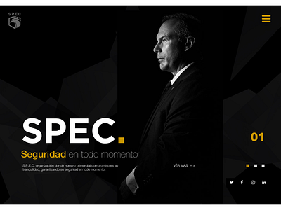 Spec Homepage bodyguard homepage security webdesign website