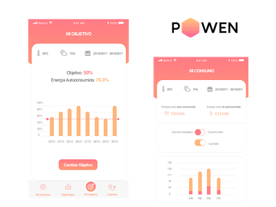 Powen App app ui design energy ui ui design