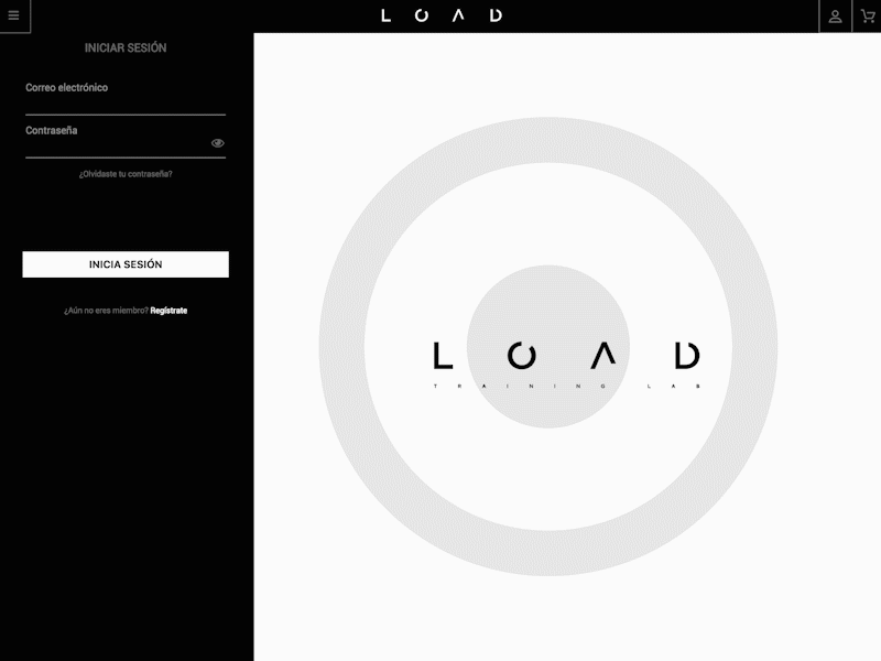 Login Load animated gif black and white design loading animation minimal motion design ui ui design