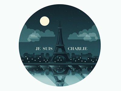 #jesuischarlie charlie flat france hebdo illustration je night paris reflection suis