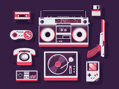 music/games game gameboy icon kit music nes nintendo radio retro super vinyl zapper