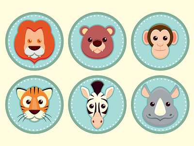 Vector Animals character design illustration vector