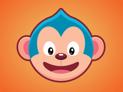 Monkey Icon character design illustration vector
