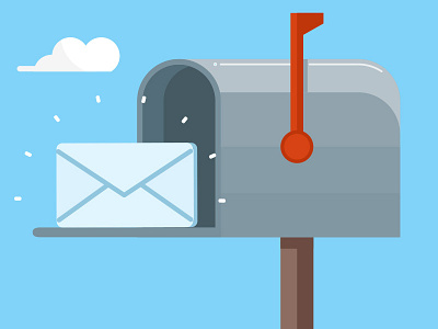 Mailbox flat illustration mail mailbox vector