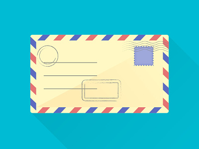 Letter email flat letter mail vector vintage