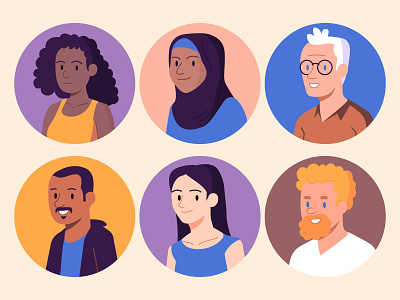 Set of characters characters flat illustration styleframe vector