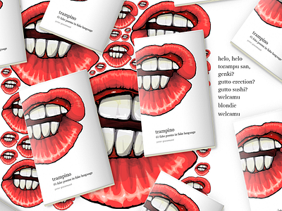 trampino – 61 fake poems in fake language book booklet donald trump illustration lyric poems print stupidity