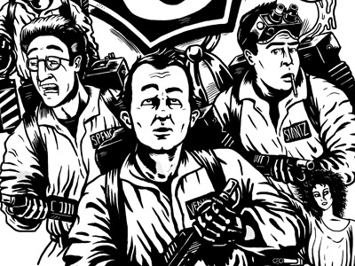 The Boys In Grey WIP derek deal ghostbusters illustration