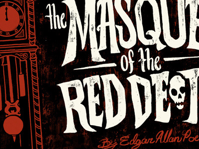 "Required Reading" - Masque of the Red Death derek deal edgar allan poe illustration masque of the red death poster screenprint