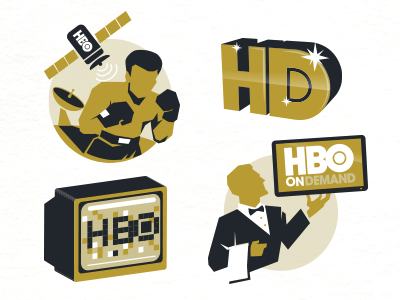 HBO Spot Illustrations design hbo icons illustration now spot timeline