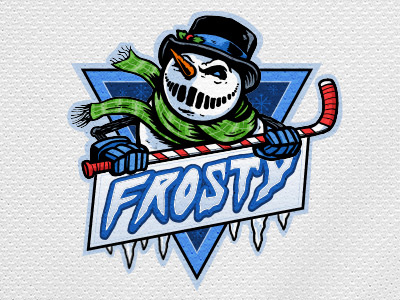 Team Frosty Beer League Logo beer league frosty hockey illustration logo snowman