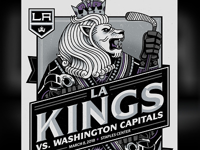 LA Kings Giveaway Poster hockey illustration la kings nhl poster design typography