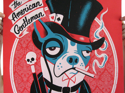 The American Gentleman Prints boston terrier derek deal illustration print