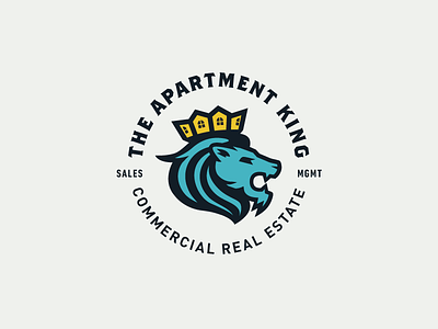 The Apartment King - Logo branding design identity illustration king lion logo