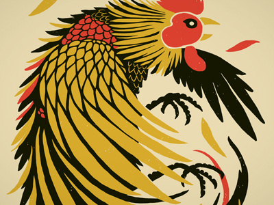 Tour Poster derek deal illustration poster rooster
