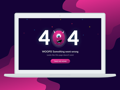 404 Challenge 404 error interface monster ui web app whoops
