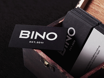 BINO Business Card bino brand branding cairo casual dubai egypt furniture identity logo manual project