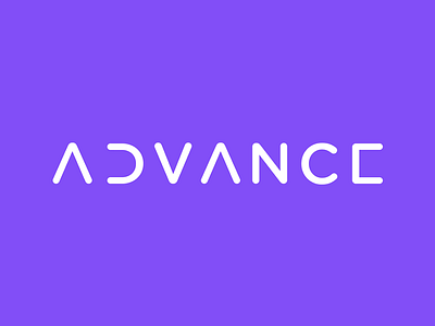 Advance Digital Agency Logo advance agency design digital logo minimal typographic typography