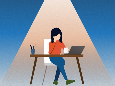 WFH design illustration vector