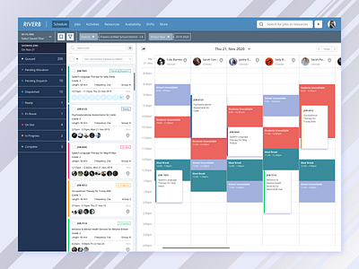 Scheduling Page design ui ux