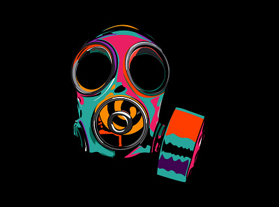 Gas Mask design graphic design illustration illustration art