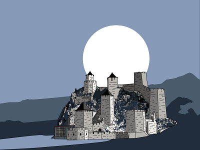 Golubac Fortres design graphic design illustration illustration art