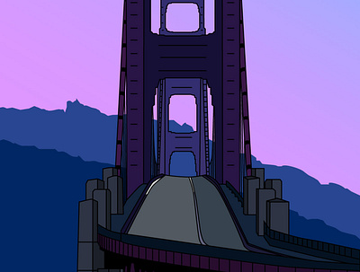 golden gate design graphic design illustration illustration art