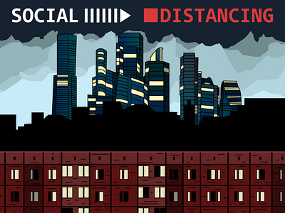 social distancing design graphic design illustration