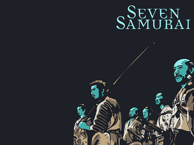 seven samurai design graphic design illustration