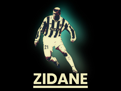 Zinedine Zidane - Juventus football football club graphic design illustration juventus zidane