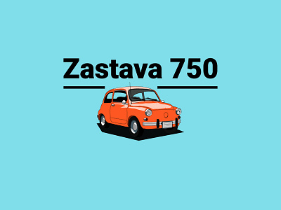 Zastava 750 car fiat graphic design graphic design illustration yugoslavia