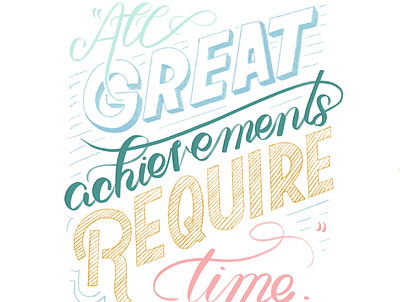 Great Things Quote design illustration lettering procreate product design sketches typography
