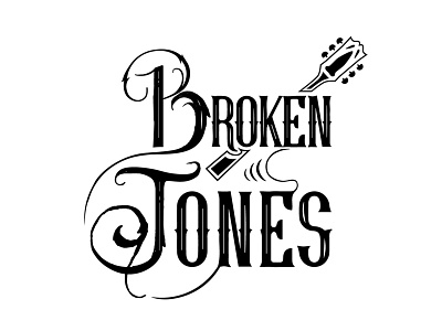 Broken Jones Band Logo design identity logo typography