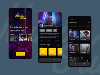 Music app app music ui visual design