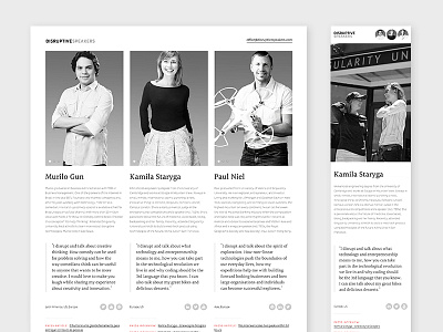 Disruptive Speakers – web design black and white minimal web web design webdesign website