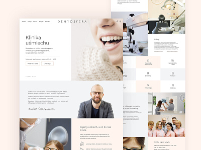 Dentosfera Website dentist homepage light medical ui ux website