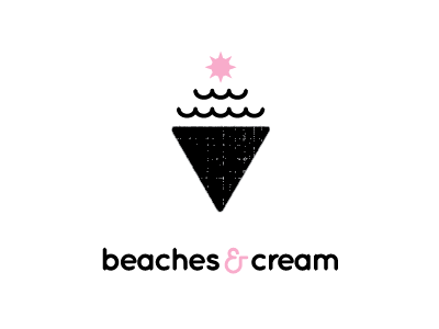 Ice cream shop logo sketch