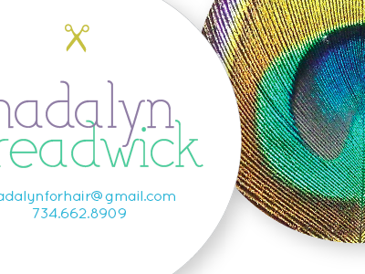 Peacock Card business card peacock