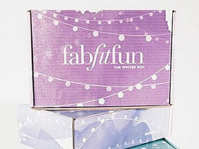 FabFitFun Winter Box Design 2015 fabfitfun holiday packaging string lights surface design watercolor
