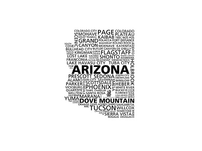 LOCALS / Typographic States / Arizona branding design flat illustrator lettering logo minimal type typography vector