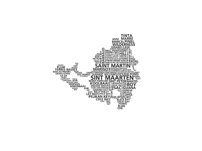 LOCALS / Typographic Islands / Sint Maarten / Saint Martin branding design flat island lettering logo minimal shape type typography vector