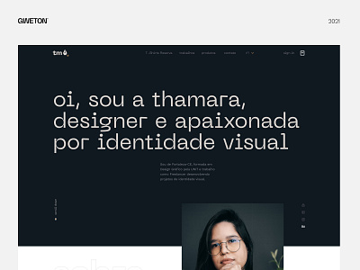 Maura Thamara Portfolio design interface minimal page potfolio ui ux website