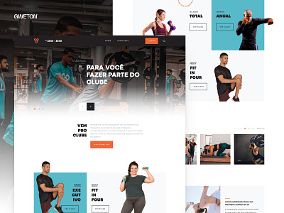 The Club Website academia boxe design gym interface minimal page ui ux website