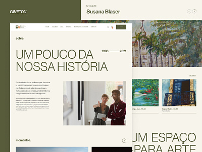 Galeria de Arte Silvânia Tamer Website design gallery interface minimal page ui ux website